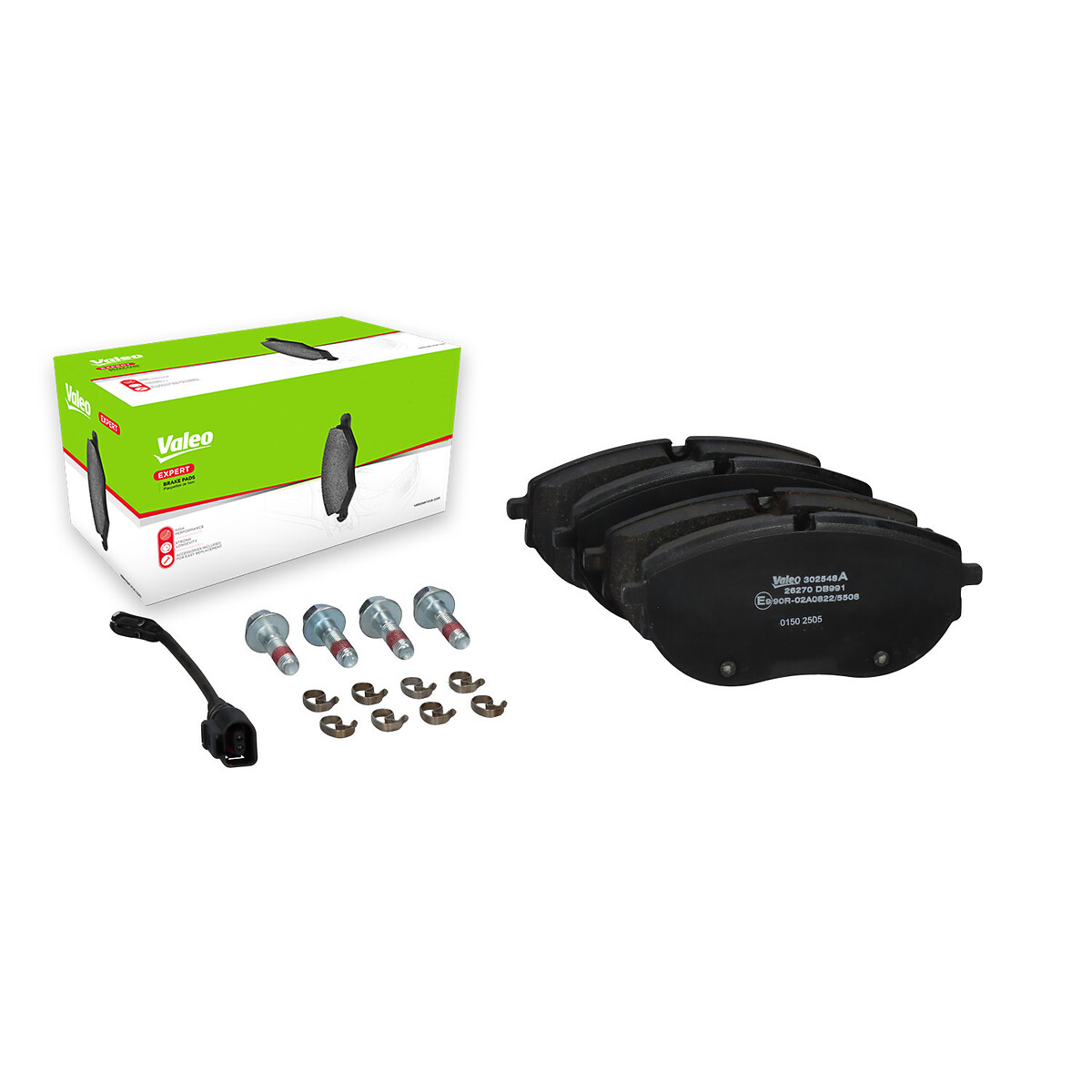 Jeu de 4 plaquettes de frein VALEO ref. 302548A